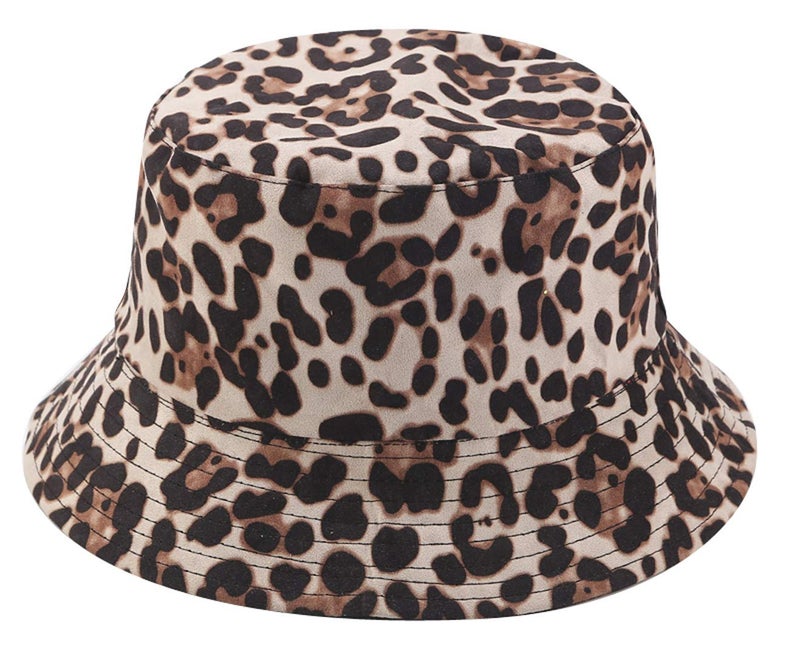 Joylife Animal Print Bucket Hat Novelty Pattern Sun Hats Reversible Packable Fishing Cap for Women, Men, Beige - Image 1